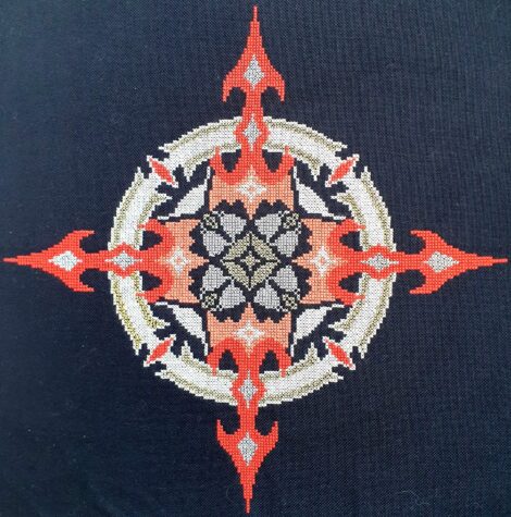 Glyph Compass stitched