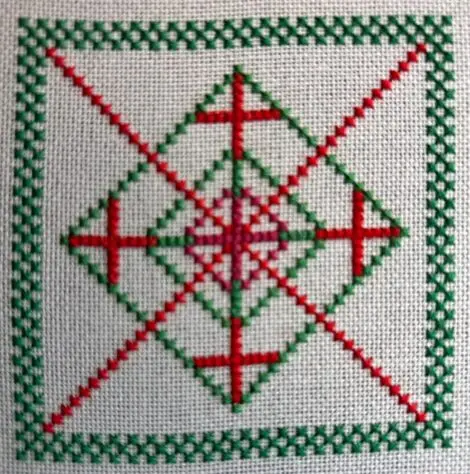 Cross and Diamond Christmas Ornament